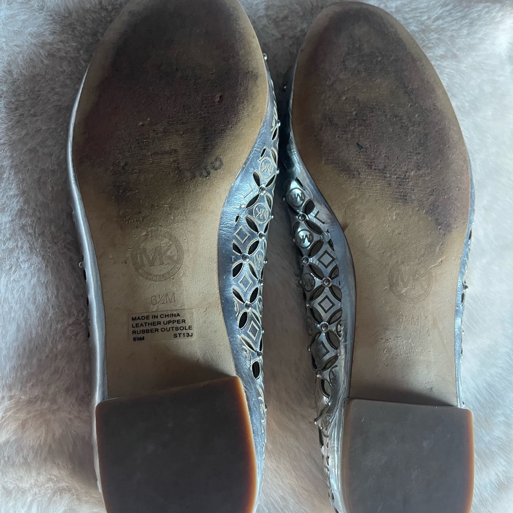 Michael Kors Silver Patterned Flats - image 9